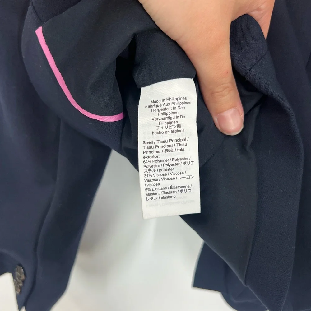 J. Crew Navy Two-Button Long Sleeve Blazer